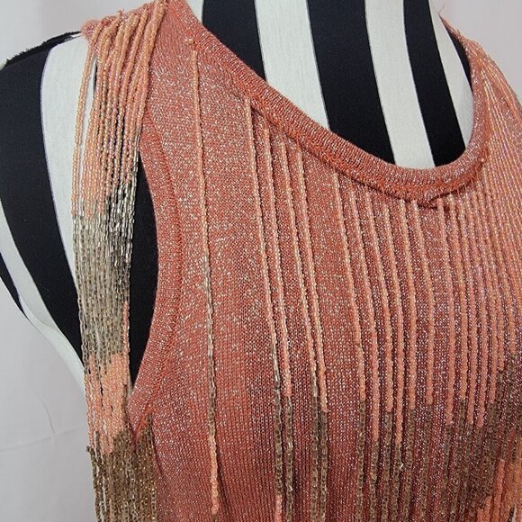 Adorable Zara Beaded Fringe Dress - 20's Flapper Style Updated for Today - M - Picture 6 of 12